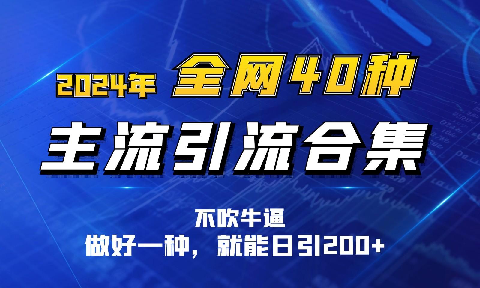 2024年全网40种暴力引流合计，做好一样就能日引100+-179创客网
