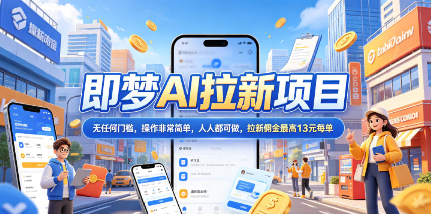 2026年即梦AI拉新项目最新玩法，无任何门槛，操作非常简单，人人都可做，拉新佣金最高13米每单（更新08月07日）-179创客网