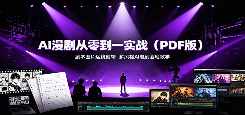 AI漫剧从零到一实战（PDF版）：剧本图片运镜剪辑，多风格AI漫剧落地教学-179创客网