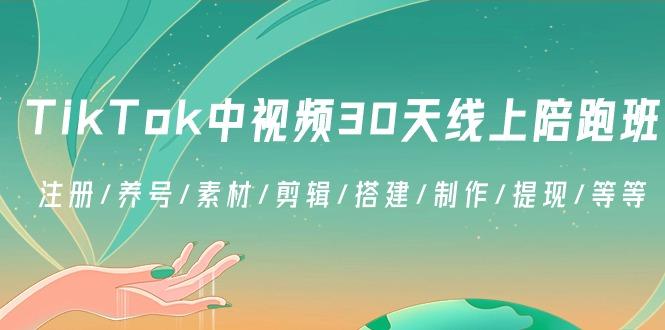 TikTok中视频-30天线上陪跑班：注册/养号/素材/剪辑/搭建/制作/提现/等等-179创客网