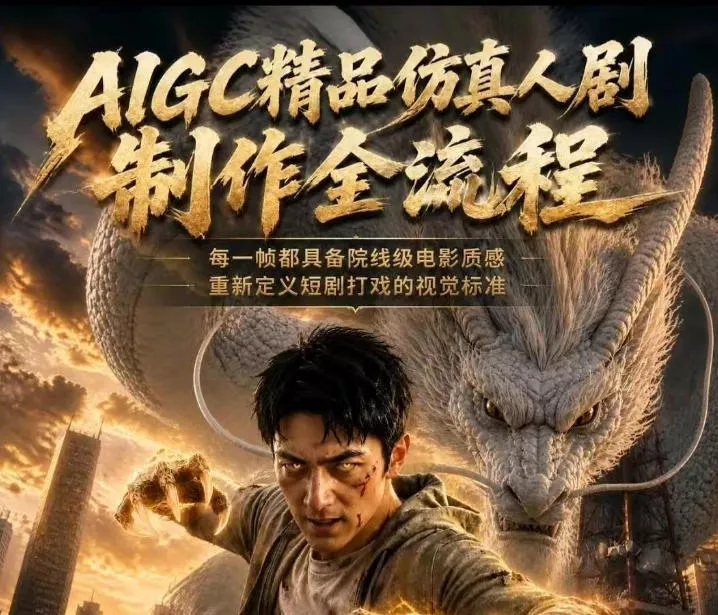 AIGC精品仿真人剧豢龙人全流程制作解析2026，国风仿真人创作+打斗剧情+人设编排，一站式AI短剧入门-179创客网