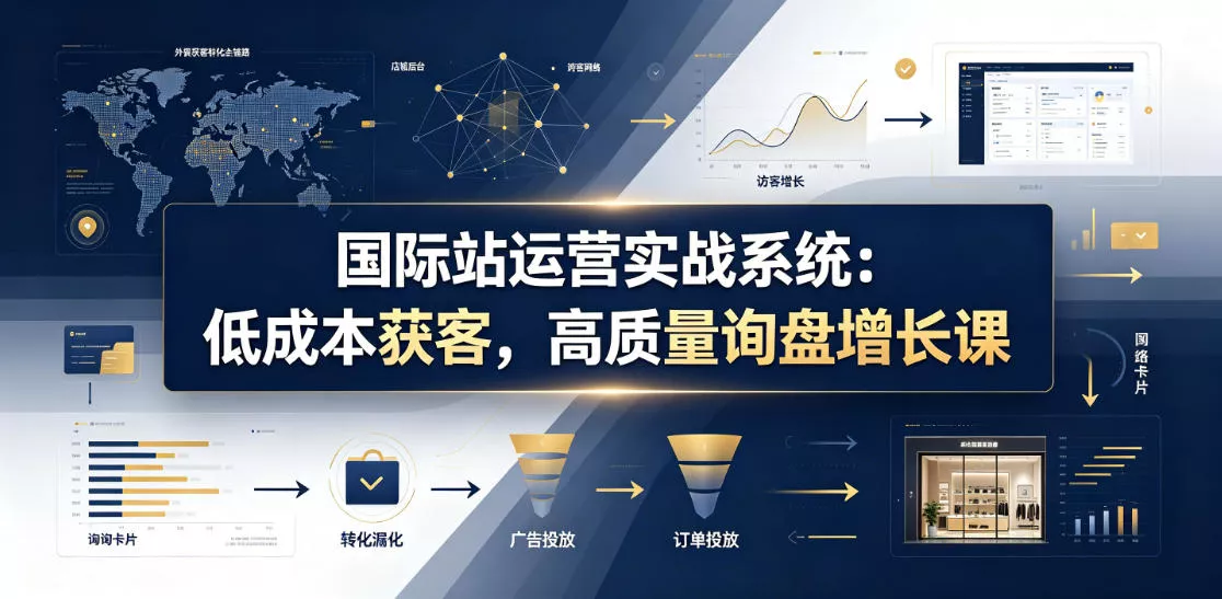 国际站运营实战系统：低成本获客，高质量询盘增长课(更新26年)-179创客网