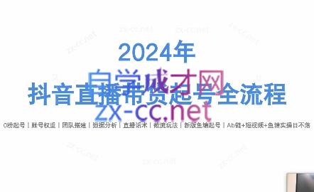 六六老师·2024年抖音直播带货起号全攻略-179创客网