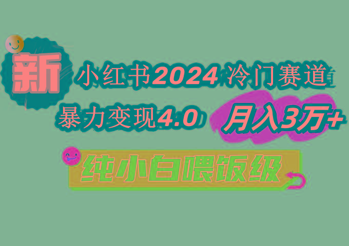 小红书2024冷门赛道 月入3万+ 暴力变现4.0 纯小白喂饭级-179创客网