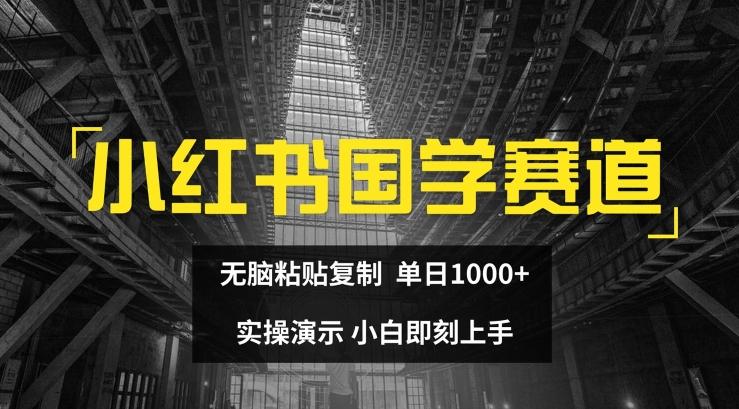 小红书国学赛道，无脑粘贴复制，单日1K，实操演示，小白即刻上手【揭秘】-179创客网