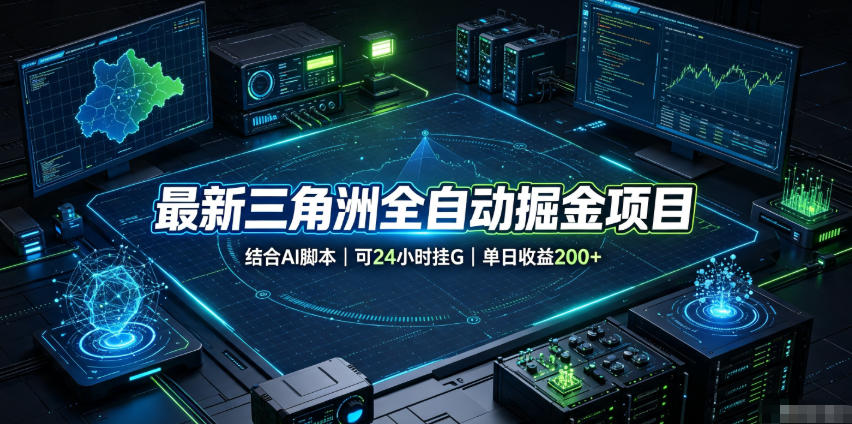 最新三角洲全自动掘金项目，结合AI脚本，可24小时挂G，单日收益200+【揭秘】-179创客网