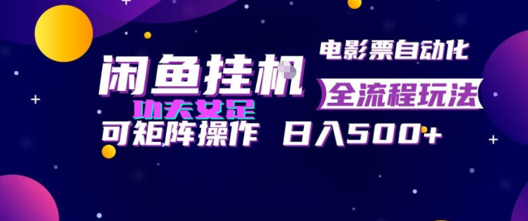闲鱼挂G卖电影票自动全流程玩法，可矩阵操作，轻松日入500+【揭秘】-179创客网