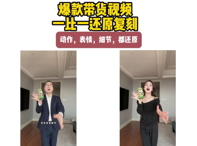 AI带货视频复刻，一比一还原加二创，动作，表情，细节，都还原，新手也能直接套用-179创客网