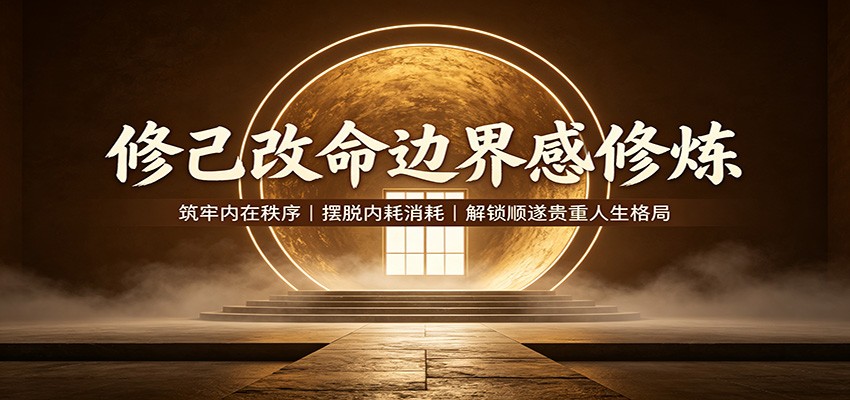 修己改命边界感修炼：筑牢内在秩序，摆脱内耗消耗，解锁顺遂贵重人生格局-179创客网