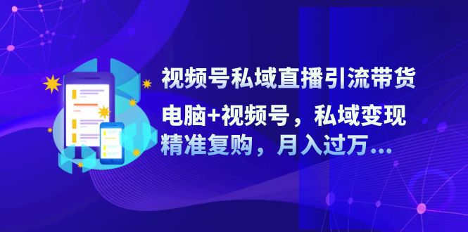 视频号私域直播引流带货：电脑+视频号，私域变现，精准复购，月入过万…-179创客网