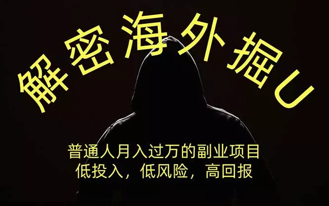 解密海外掘U，普通人月入过万的副业项目，低投入、低风险高回报，没有之一-179创客网