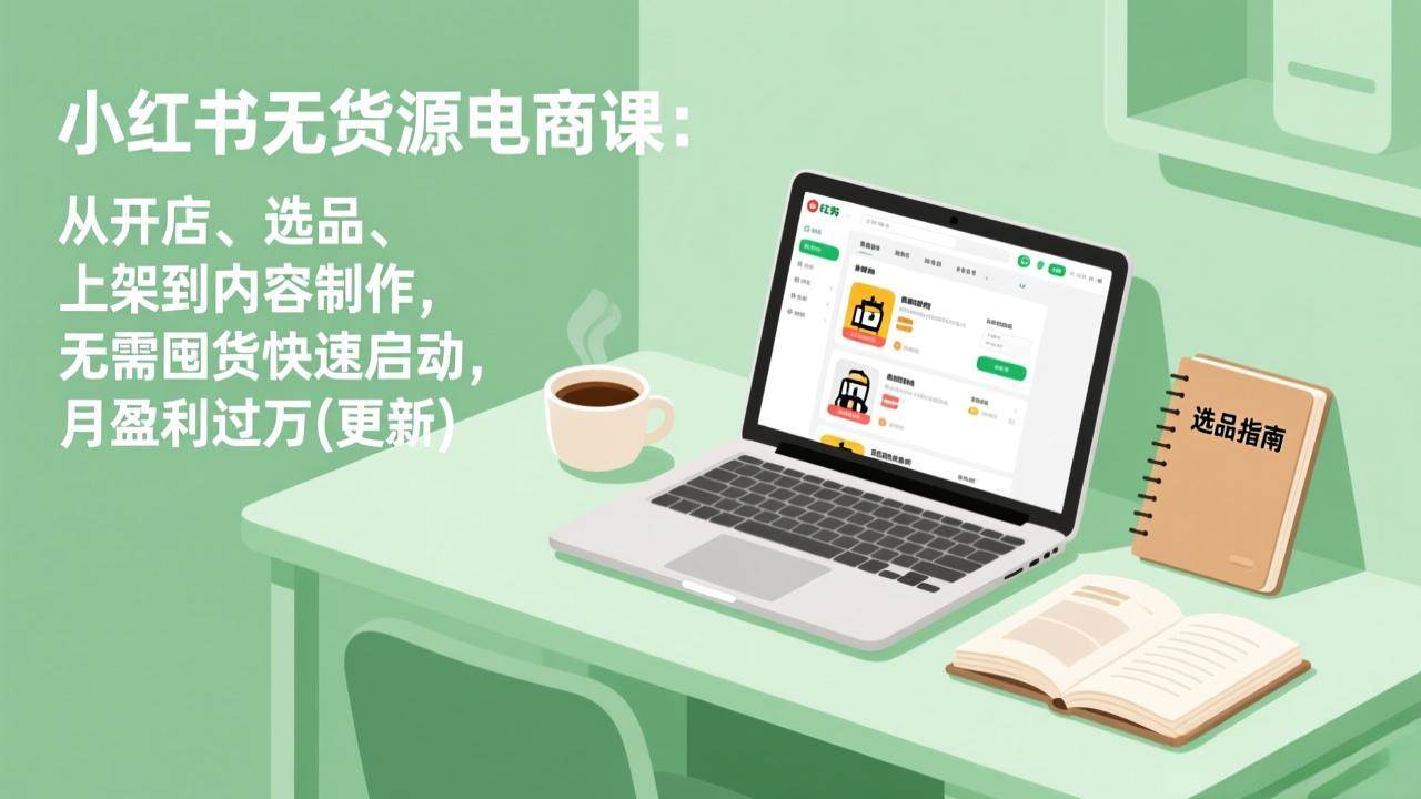 （19003期）小红书无货源电商课(6月22更新)：从开店、选品、上架到内容制作，无需囤货快速启动，月盈利过万-179创客网