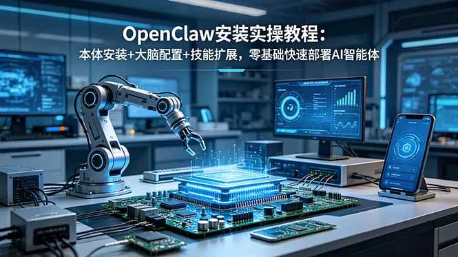 OpenClaw安装实操教程：本体安装+大脑配置+技能扩展，零基础快速部署AI智能体-179创客网