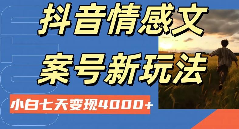 抖音情感文案小白七天变现4000+详细课程-179创客网