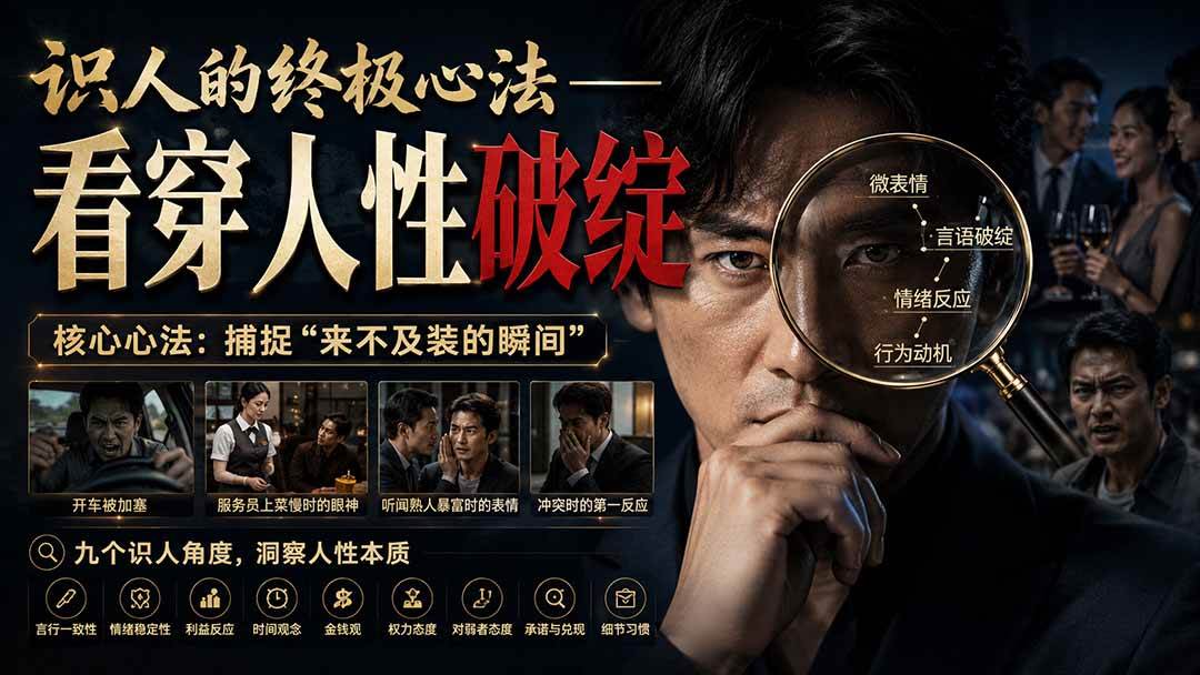（20300期）付费文章：识人的终极心法——看穿人性破绽-179创客网