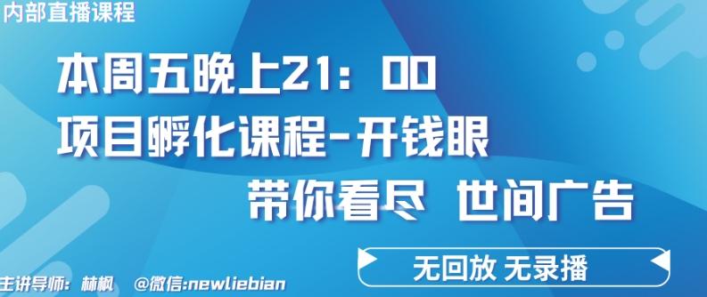 4.26日内部回放课程《项目孵化-开钱眼》赚钱的底层逻辑【揭秘】-179创客网