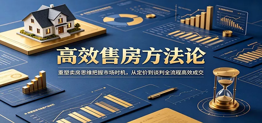 高效售房方法论：重塑卖房思维把握市场时机，从定价到谈判全流程高效成交-179创客网