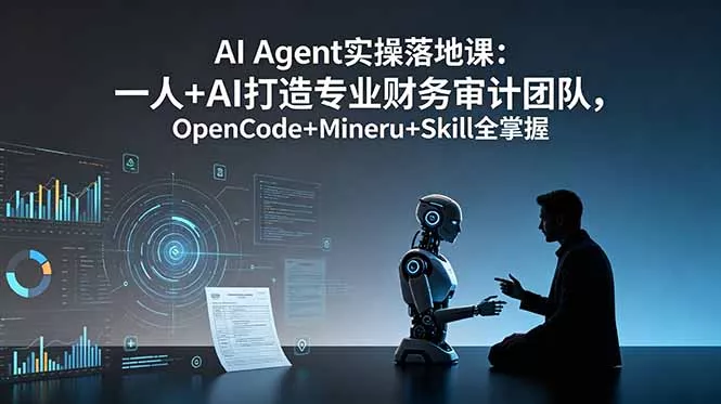 AI Agent实操落地课：一人+AI打造专业财务审计团队，OpenCode+Mineru+Skill全掌握-179创客网