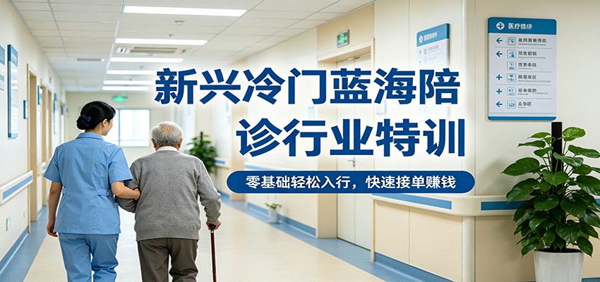 新兴冷门蓝海陪诊行业特训，零基础轻松入行，快速接单赚钱-179创客网