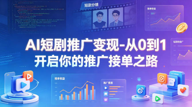 AI短剧推广变现-从0到1开启你的推广接单之路-179创客网