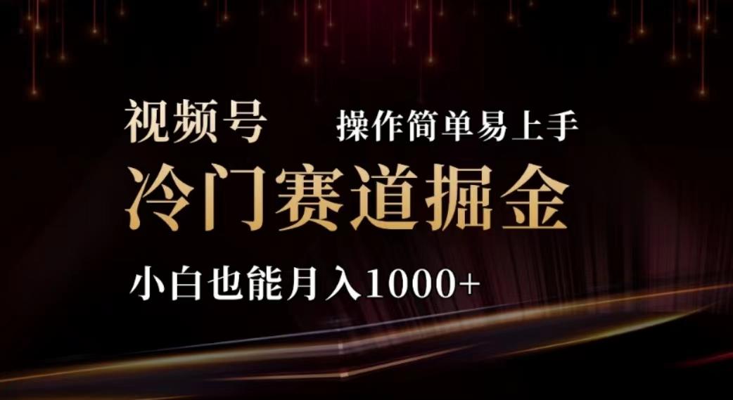 2024视频号冷门赛道掘金，操作简单轻松上手，小白也能月入1000+-179创客网