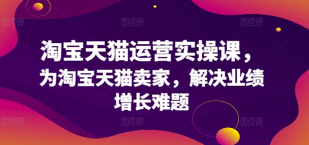 淘宝天猫运营实操课，为淘宝天猫卖家，解决业绩增长难题-179创客网