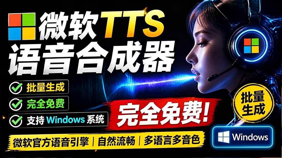 （19494期）微软 TTS 免费语音配音生成器，完全免费，支持多语音、多音色选择，Windows系统专用 TTS语音合成器-179创客网