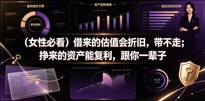 付费文章：(女性必看)借来的估值会折旧，带不走；挣来的资产能复利，跟你一辈子-179创客网