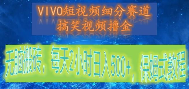 VIVO短视频细分赛道，搞笑视频撸金，无脑搬砖，每天2小时日入500+，保姆式教程-179创客网