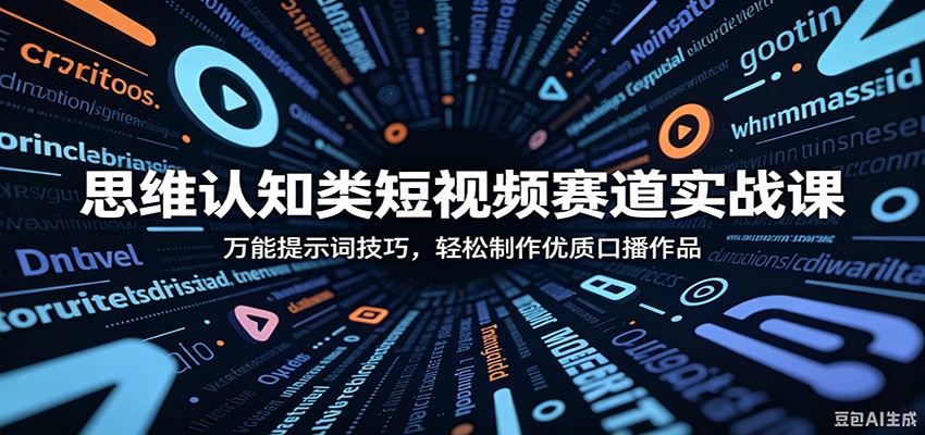 思维认知类短视频赛道实战课：万能提示词技巧，轻松制作优质口播作品-179创客网