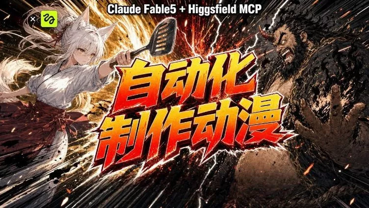 AI自动化动漫制作！Claude Fable 5接入Higgsfield MCP，直接生成完整创意内容-179创客网