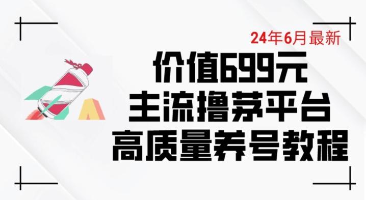 6月最新价值699的主流撸茅台平台精品养号下车攻略【揭秘】-179创客网
