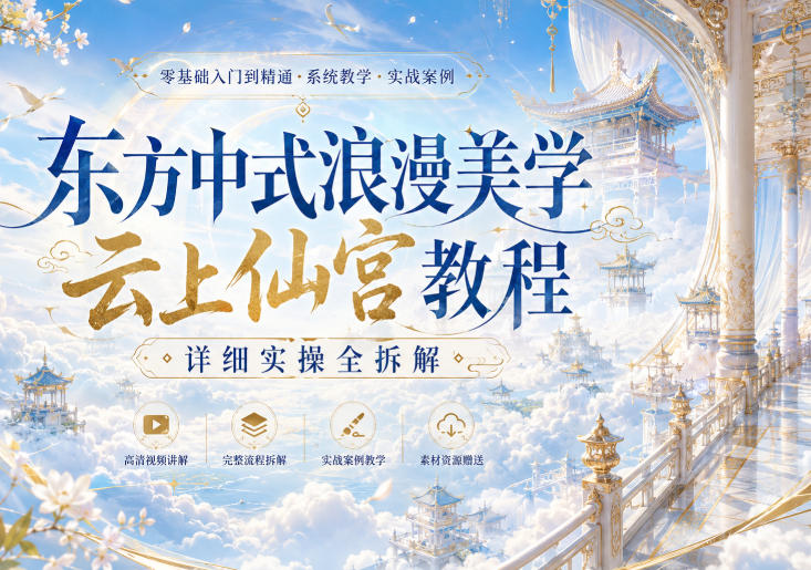 东方中式浪漫美学云上仙宫教程，详细实操全拆解-179创客网