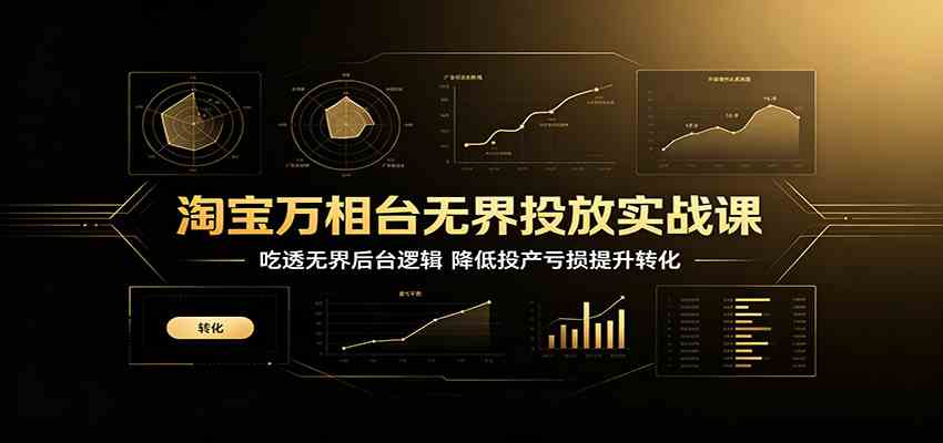 淘宝万相台无界投放实战课：吃透无界后台逻辑，降低投产亏损提升转化-179创客网