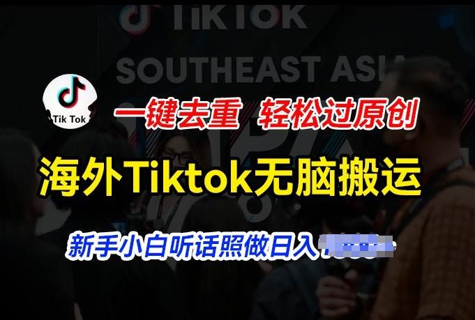 海外Tiktok短视频无脑搬运，一键去重轻松过原创，新手小白听话照做日入几张【揭秘】-179创客网