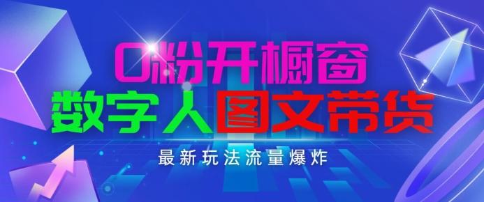 抖音最新项目，0粉开橱窗，数字人图文带货，流量爆炸，简单操作，日入1K+【揭秘】-179创客网