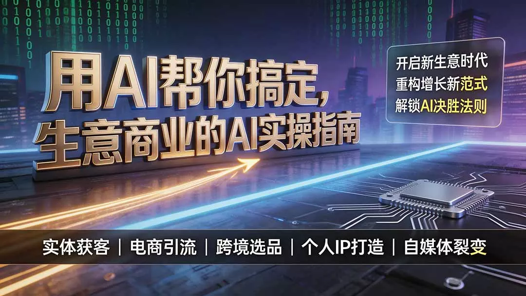 用AI帮你搞定，生意商业的AI实操指南，开启新生意时代，重构增长新范式，解锁AI时代决胜法则-179创客网