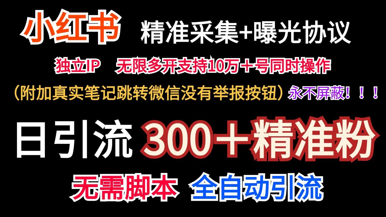 小红薯精准采集＋无限曝光＋真实笔记跳转微信，永不屏蔽(日引300＋精准粉)-179创客网