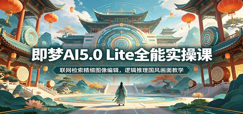 即梦AI5.0 Lite全能实操课：联网检索精细图像编辑，逻辑推理国风画面教学-179创客网