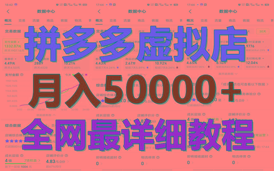 拼多多虚拟电商训练营月入50000+你也行，暴利稳定长久，副业首选-179创客网
