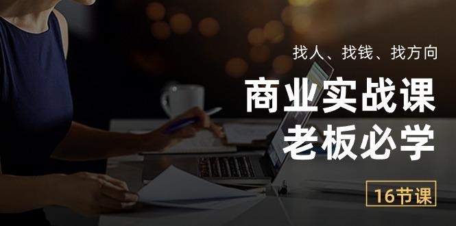 商业实战课【老板必学】：找人、找钱、找方向(16节课-179创客网