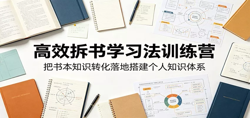 高效拆书学习法训练营，把书本知识转化落地搭建个人知识体系-179创客网